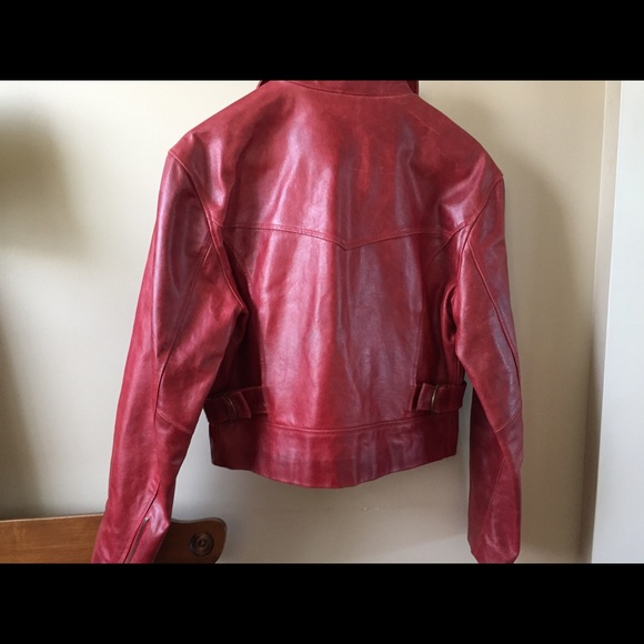 Vintage Pioneer Wear Red Leather Jacket - Picture 2 of 8